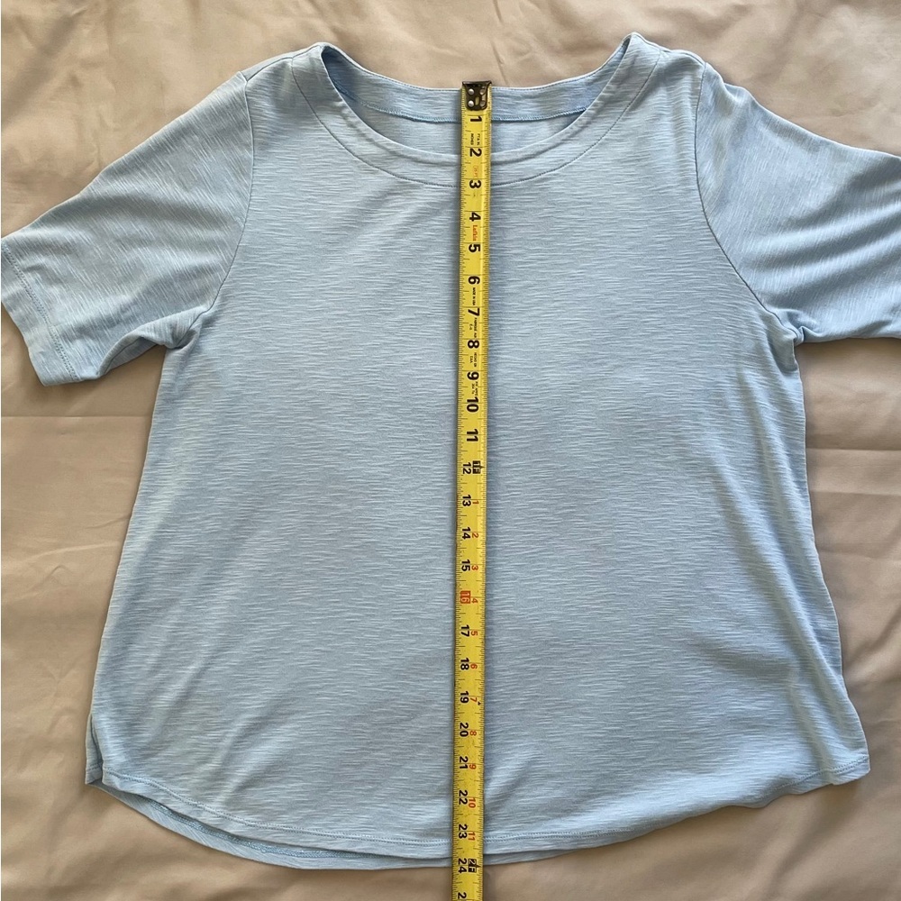 J. Jill Blue Relaxed Short Sleeve T-Shirt - Picture 4 of 5